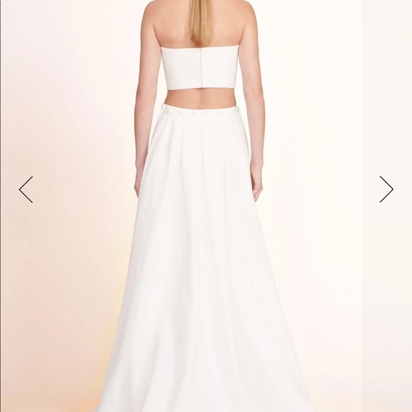 NWT Staud Nyla Top White Cropped - Picture 2 of 5